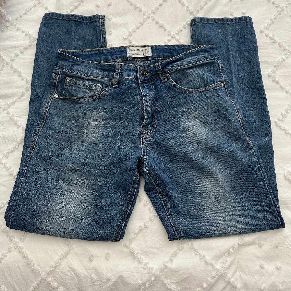 Smith & Mills Denim Jeans Classic Straight Fit Medium Wash Men’s Size 32/30
